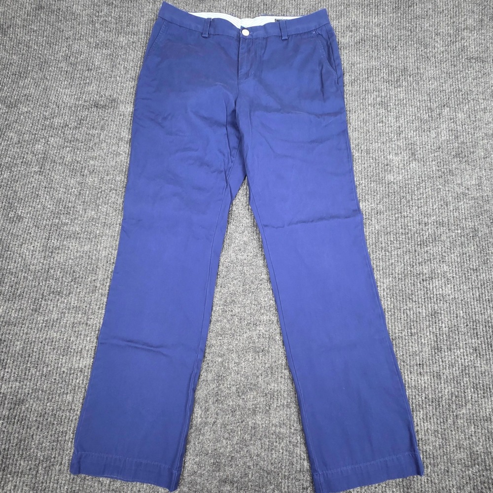 Vineyard Vines Men's Chino Pants Blue Size 33x32 Straight Fit Cotton Preppy Golf
